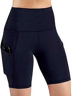LindoMaker Womens Gym Shorts Scrunch Butt Workout Quick Dry Biker Shorts Casual Stretchy Soft Running Shorts with Pockets
