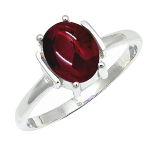 Bague grenat véritable argent 925, une idée cadeau d'exception pour elle et lui
