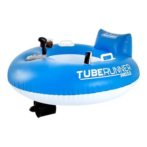 PoolCandy Tube Runner - Motorized Inflatable Pool Floats (Tube Runner 2.0 Blue) Cover