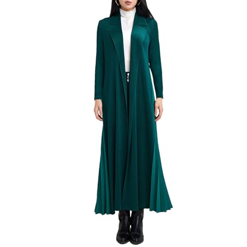 Manteau enveloppant mi-long plissé contre le froid sans compromis style