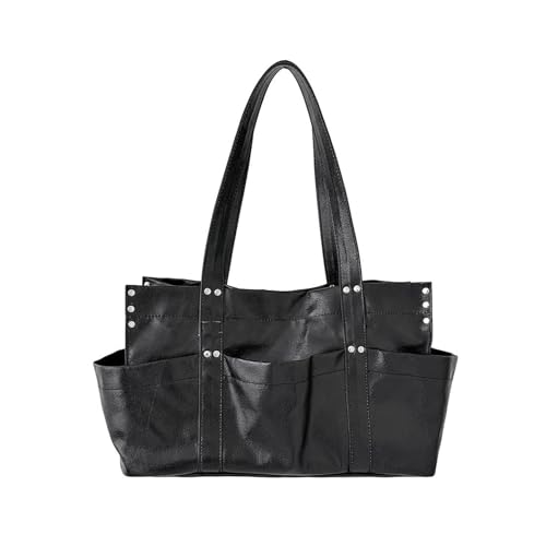 Sac à main à bandoulière grand format et multipoche en toile imperméable pour femme