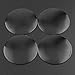 RTRHINOTUNING 4pcs 60mm Wheel Center Caps Sticker Black Aluminum Hubcap Pure Bright Black Arc Surface（2.36in/60mm