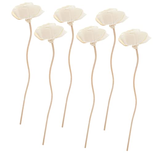 6 varitas difusoras de rattán con diseño floral miniatura 1