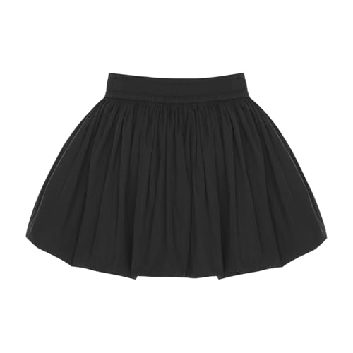 Choomomo Womens Solid Bubble Skirt Elastic Waist A-Line Puff Skirt Summer Ruffle Short Mini Skirts3