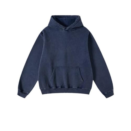 Mi Bo Tong Mens Oversized Hoodies Streetwear Vintage Unisex Acid Wash Sweatshirt Heavyweight Sports Pullover Hoody