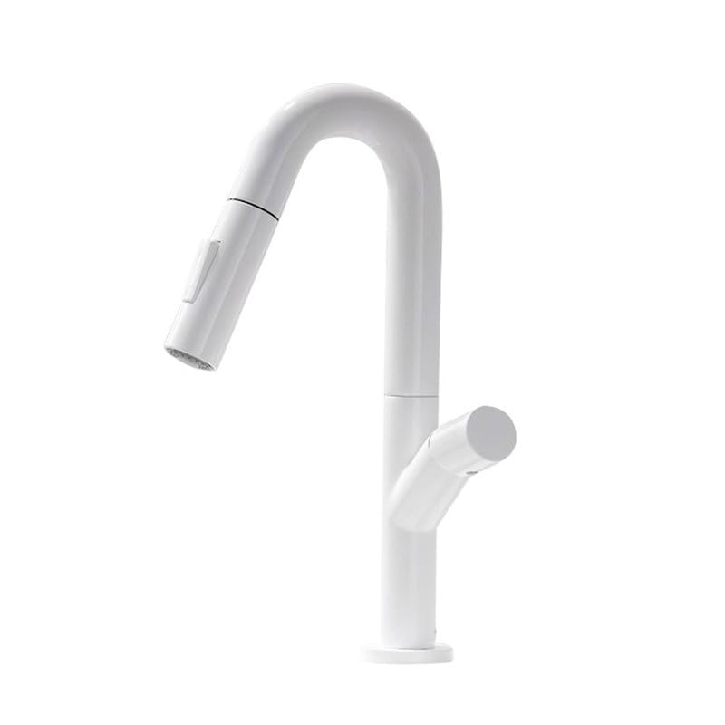 Robinet d'eau chaude et froide A640 en cuivre pur pour lavabo élégant