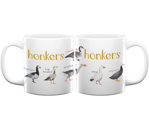 Honkers Bird Coffee Mug - Funny Bird Coffee Mug - Bird Gifts Mug For Bird Lovers Women - Bird Watching Gifts - Fowl Language Bird Mug - Gift For Honkers Bird Lovers 11oz