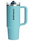 Stanley Quencher ProTour Trinkhalm-Becher mit auslaufsicherem Deckel, 850 ml, integrierter Strohhalm und Griff, Getränkehalter, kompatibel für Reisen, isolierter Edelstahlbecher, BPA-frei, Agave