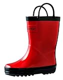 Oakiwear Children's Rain Boots (12 US Little Kid, Fiery Red)