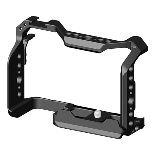BGNing ZV-E10 II Half Camera Cage Quick Release Plate L Bracket Wooden Hand Grip Compatible with ZVE10II SLR Arca-Swiss Tripod Baseplate Mount (Camera Cage)
