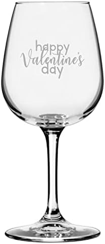Happy Valentines Day Valentine's Day Quotes Etched 12.75oz All Purpose Wine Glass