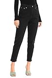 NA-KD Damen Comfort Mom Jeans, Schwarz, 40 EU