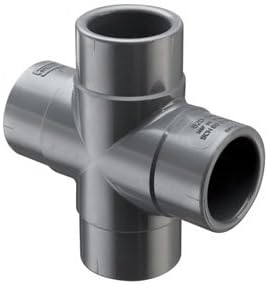 Spears 820 Series PVC Pipe Fitting, Cross, Schedule 80 (1")