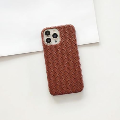 Coque iPhone 16 Pro Max rigide protection dos cuir synthétique tressé noir