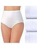 Vanity Fair Women's Body Caress Flexible Fit Panties, Brief-3 Pack-White, 7