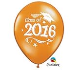 Class of 2016 Orange Latex Balloon 12 Pack