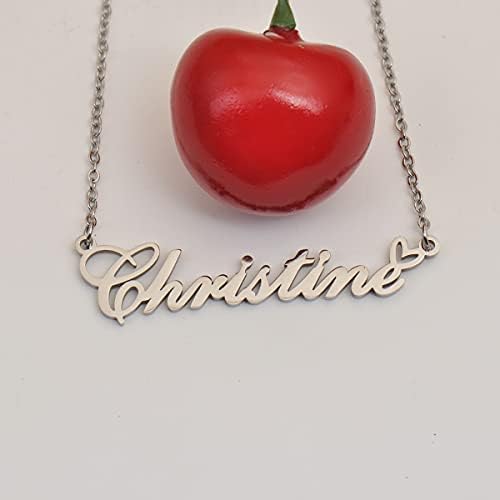 HUAN XUN Juliet Name Necklace Stainless Steel for Women Custom Name Necklaces Letter Charms Gifts for Best Friend Birthday - 2
