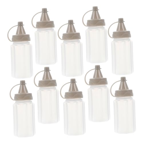 Cabilock 12Pezzi Bottiglie Mini da Spremere per Condimenti Design Compatto e Bottiglie Trasparenti per Salsa Ketchup Maionese per Picnic e Pranzi Sacco