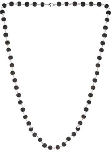 Image of Original Karungali Malai - Certified Ebony Beads Mala With Goverment Lab Test Certification - Authentic Black Ebony Wood 54 Beads German Silver Cap Mala For Meditaon (Black)
