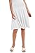 12 Ami Solid Basic Fold-Over Stretch Midi Short Skirt White Medium