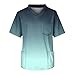 Men's Fit Gradient Color Scrub Tops Plus Size V-Neck Short Sleeve Funny Medical Workwear with 3 Pocket S-5XL
