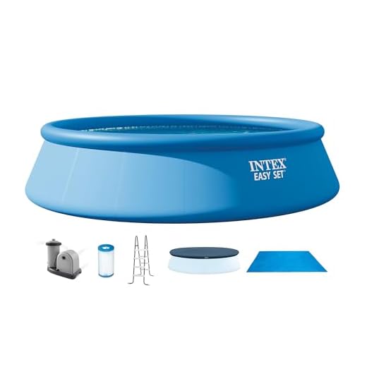 INTEX 26175EH Easy Set 18 Feet x 48 Inch Inflatable Puncture Resistant Above Ground Swimming Pool|Cartridge Filter Pump, Ground Cloth and Pool Cover Included
