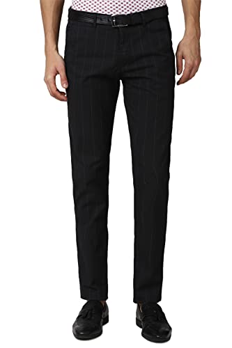 Image of Peter England Men's Regular Fit Cotton Blend Pants