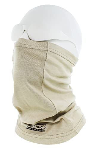 Flame Resistant Face Mask Neck Gaiter - Cat2 (Plain, Beige) #TOP1