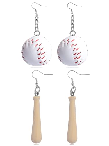 Baseball Earrings for Women Baseball Mom Accessories Essentials Game Day Fan Gifts Lightweight Sports Stud Earrings Jewelry Game Day Shirts Women