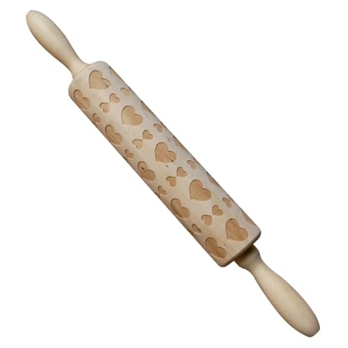 WEKADRIN de Madera Amor Diseño Antideslizante para Repostería y Cocina Casa para Pasta Galletas y Pizza Duradero y Fácil de Usar