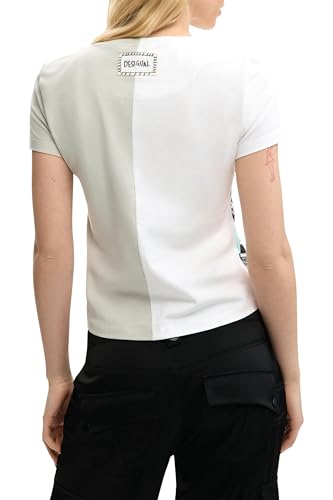 T-shirt Desigual blanc coupe ajustée et coton doux en taille S
