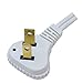 SlimLine 2235 Indoor Flat Plug Extension Cord, 3 Foot Cord, Right Angled Plug, 16 gauge, 3 Polarized Outlets, 125 Volts, Space Saving Design, Neutral White Color, UL and CUL Listed…