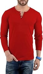 Red - Henley T Shirt Men