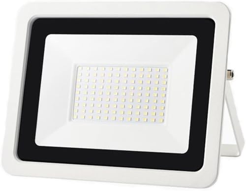 ソーラーライト LED 投光器 IP68 屋外ガーデンプロジェクター照明リフレクター スポットライト壁投光器庭、裏庭、ガレージ、戸口用(Cold Light,100W WHITE)