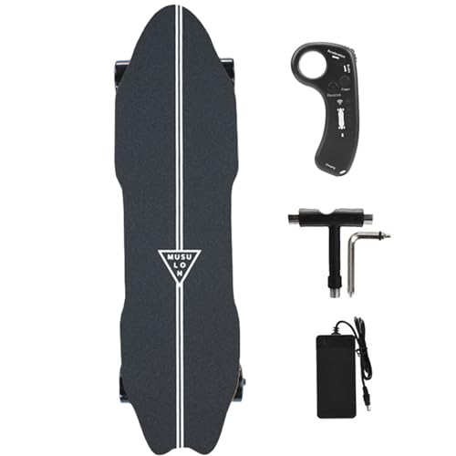 Elektrisches Skateboard mit Fernbedienung, wasserdichtes Longboard-Skateboard, 8 Schichten ahorn, 40km/h höchstgeschwindigkeit, 8–30 km reichweite, für anfänger Single-Drive-8km