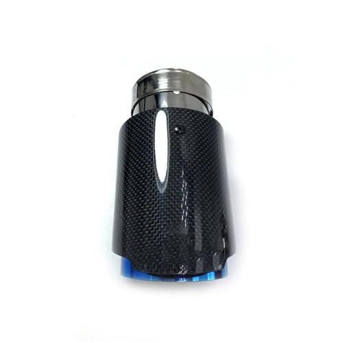 Silenciador recto de escape de coche F30 con extremo trasero de carbono brillante azul