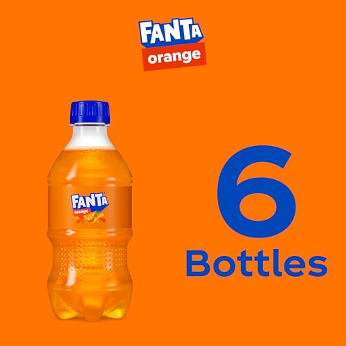 Image of Fanta Orange Soda Soft Drink Bottles, 12 fl oz, 6 Pack