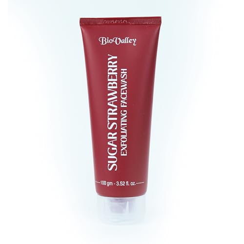 Sugar Strawberry Face Wash, Gentle Cleanser, Refreshing Strawberry Scent, Smooth and Radiant Skin, Natural Goodness 100 ml