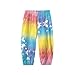 ORGYPET Girls Trousers Girls Wide Leg Pants M Slim Fit Warm Boys Lantern Trousers Trousers for Girls Breathable Fabric for All Day Wear 2024, Butterfly Rainbow Tie Dye