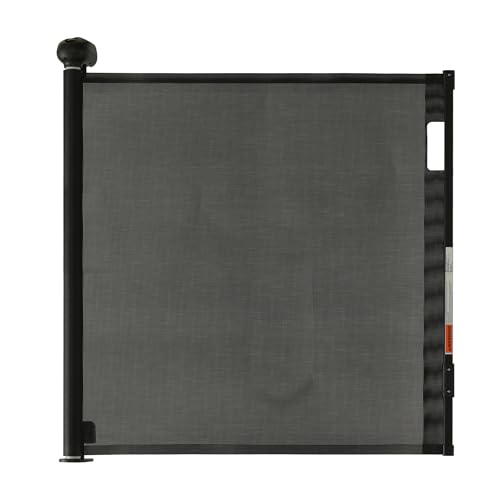 Retractable Baby Gate with Auto-Lock, 34.5x55in, Black