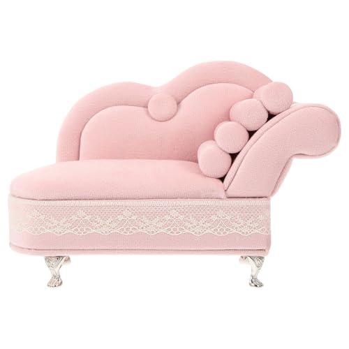 TEHAUX ミニチュア家具ミニソファ ジュエリーボックス 携帯便利 軽量耐久 小型装飾宝箱 ドールハウス用女性向け収納ケース