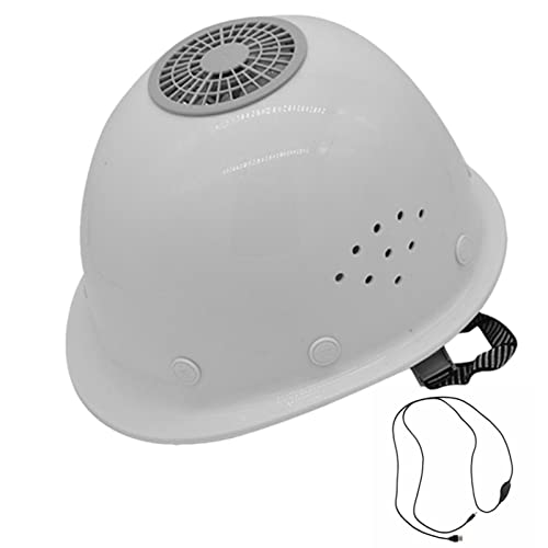 ヘルメット | ファン付き USB 充電式帽子,換気通気性ハードキャップ、多機能サンシェード安全ヘルメット保護ファンキャップ男性と女性 Ibaste