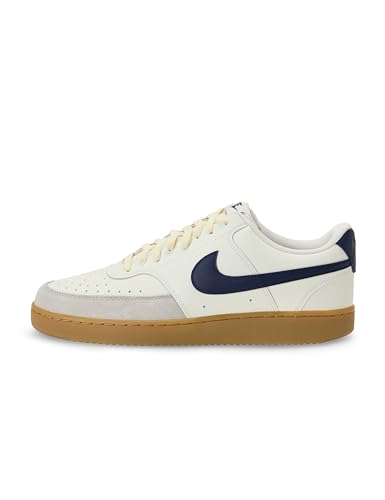 Nike Men Court Vision LO SAIL/Midnight Navy-Gum Light Brown Basketball Shoes 7 UK