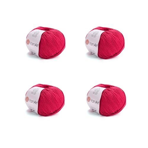 Image of YarnArt Genius Soft Cotton Acrylic Blend Yarn - Amigurumi, Crochet and Knitting -%55 Cotton-45% Acrylic, Craft Yarn for Kids and Adults Garments, Baby Items and Accessories, 174 yds / 50 g