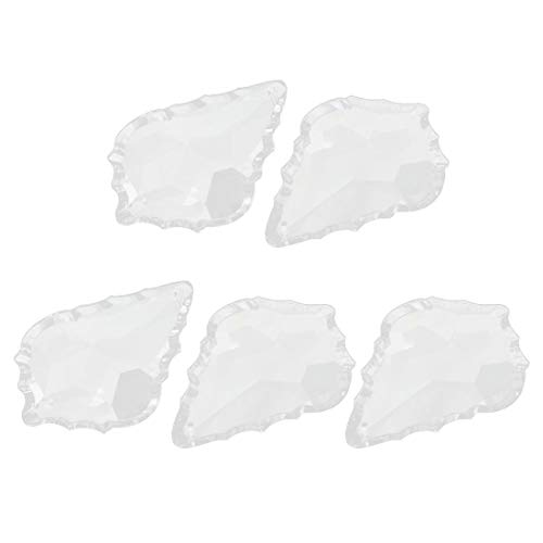 Aexit Length 89mm Lighting fixtures and controls Crystal Maple Leaf For Chandelier Ceiling Lamp Clear 5pcs