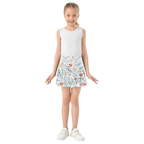 Girls Skorts with Shorts Flowy Girl Skorts Youth Cheer Skirt with Pockets3