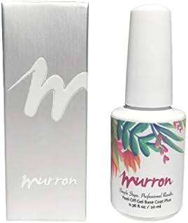 Murron Peel Off Gel Base Coat Plus 10ml UV LED Light Non Toxic Vegan Cruelty Free New Upgraded Formula