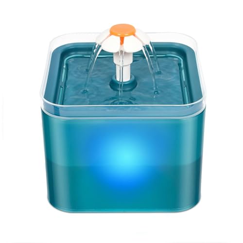 Fuente de agua automática para gatos 2L con luz LED
