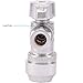 SharkBite 1/2 x 3/8 Inch Compression Angle Stop Valve, Pack of 4, Quarter Turn, Push to Connect Brass Plumbing Fitting, PEX Pipe, Copper, CPVC, PE-RT, HDPE, 23036LFA4