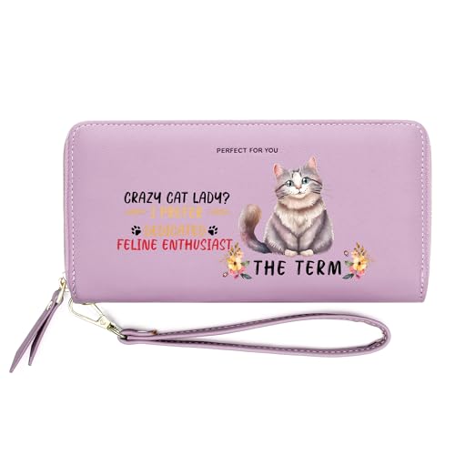 InsWork Customized Cat Wallets for Women,Birthday Gift,Holiday Gift for Friend,Valentine's Day Gift for Wife,Mother,Daughter,Ladies 1303p